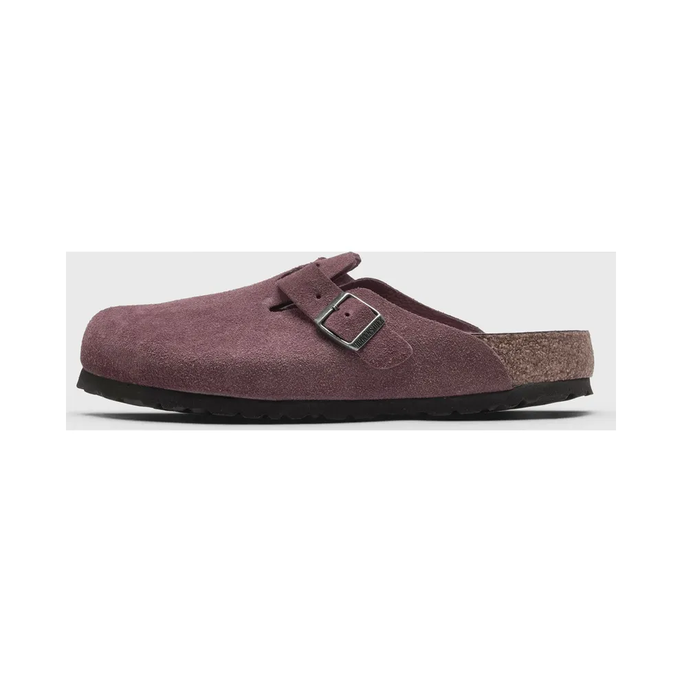 Birkenstock Boston Soft Footbed Suede Leather Brown