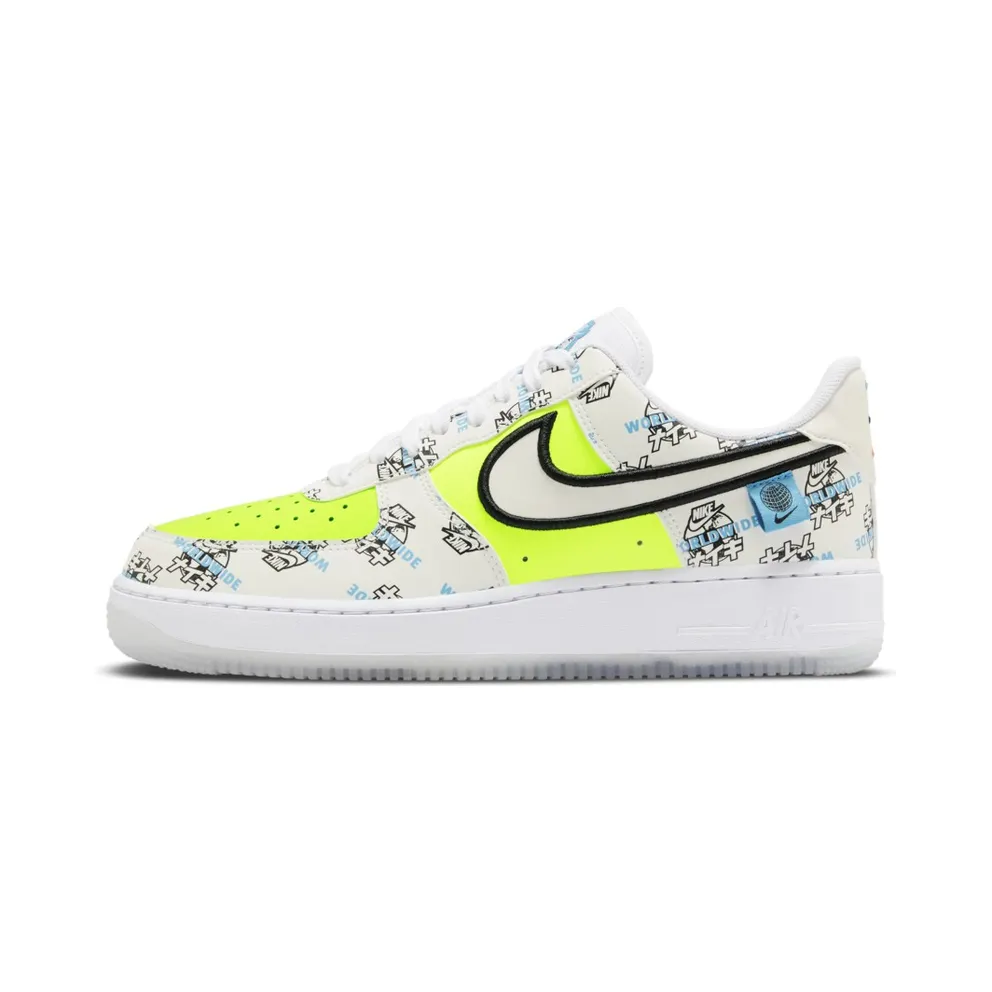 Nike Air Force 1 Low Worldwide Katakana White/White-Black-Volt-Blue Fury (DA1343-117)
