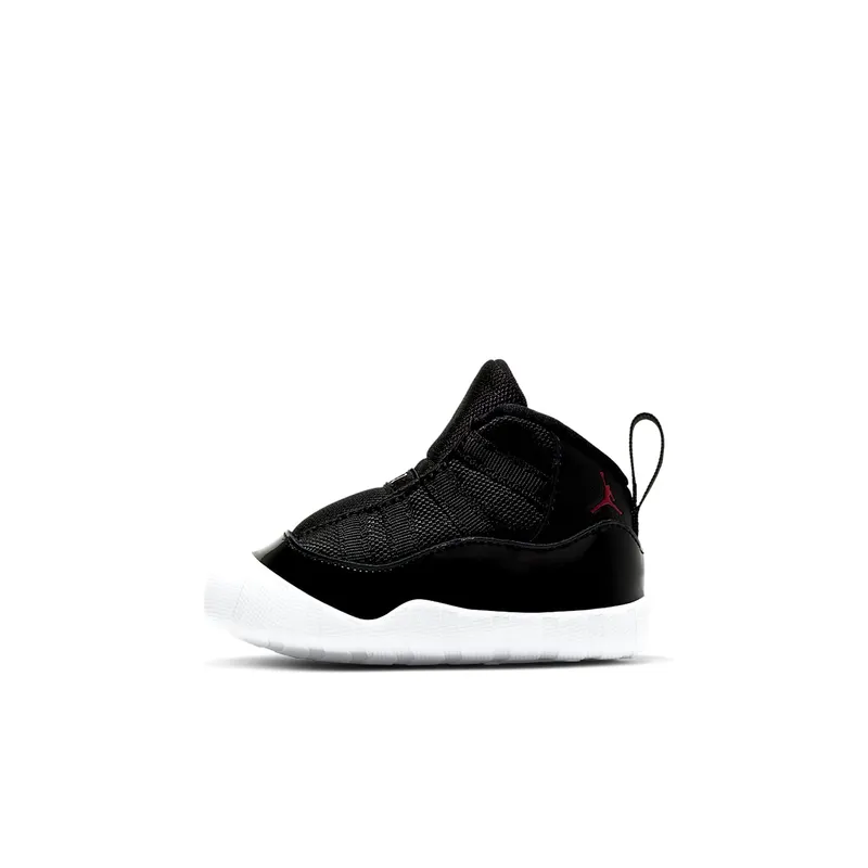 Jordan 11 Crib Bootie 72-10 (TD) Black/Varsity Red-White (CI6165-061)