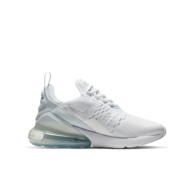 Nike Air Max 270 White Metallic Silver (GS) White/Metallic Silver/White (943345-103)