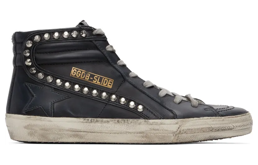 Golden Goose Black Slide Studded Sneakers (GMF00115.F000323.9010)
