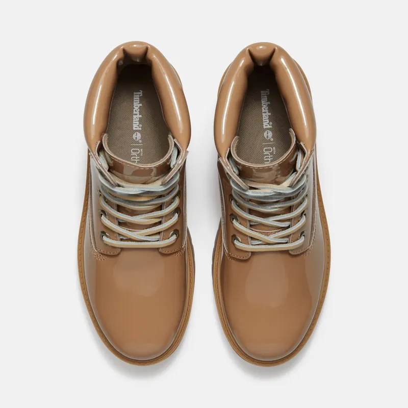 Timberland Stone Street 6″ Waterproof Platform Boot Beige Patent Leather (TB0A2H3C-AKJ)