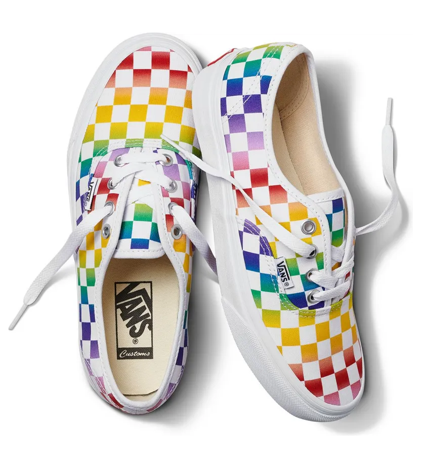 VANS Gepersonaliseerde Rainbow Checkerboard Authentic Multicolour (VN0A3CST916)