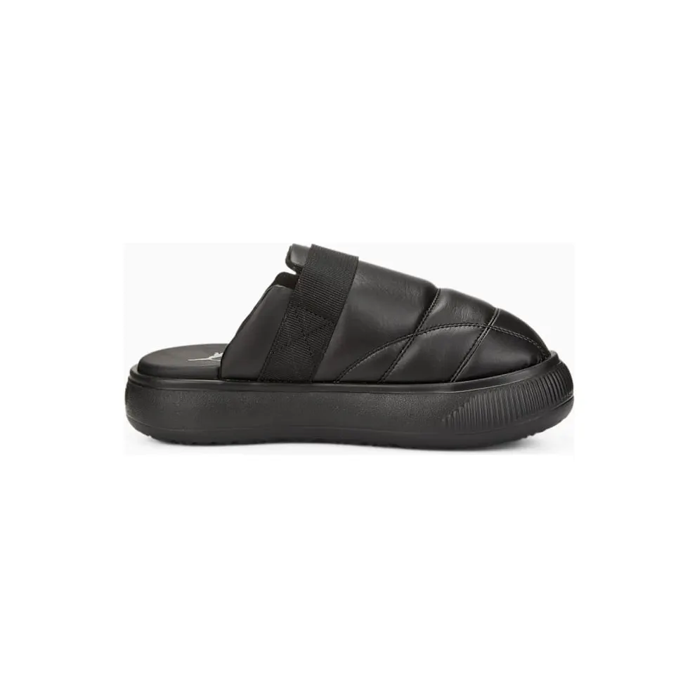 Puma Suede Mayu Leather Mule Black Silver (388598-01)
