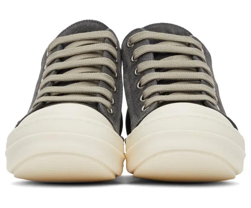 Rick Owens Velvet Suede Low 78111 Dark Dust Milk (RP02A7891 LVS) (2)