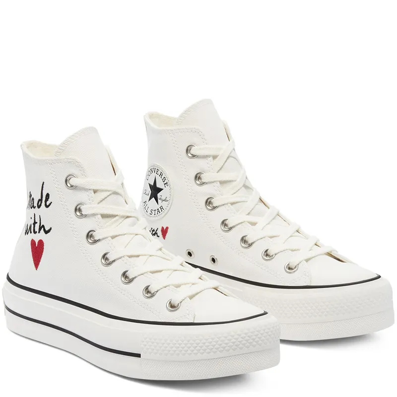 Converse Valentine’s Day Platform Chuck Taylor All Star High Top Vintage White/egret/black (571119C)