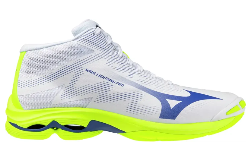 Mizuno Wave Lightning Pro Mid White Lighting Yellow Dazzling Blue (V1GA266539)