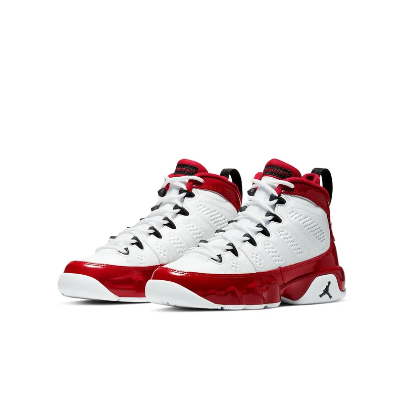 Jordan 9 Retro White Gym Red (GS) White/Black-Gym Red (302359-160)