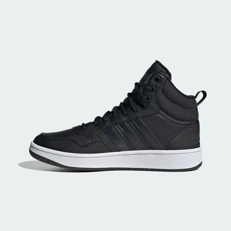 Adidas Hoops 3.0 Mid Lifestyle Basketball Classic Fur Lining Winterized Core Black / Carbon / Cloud White (GW6434)