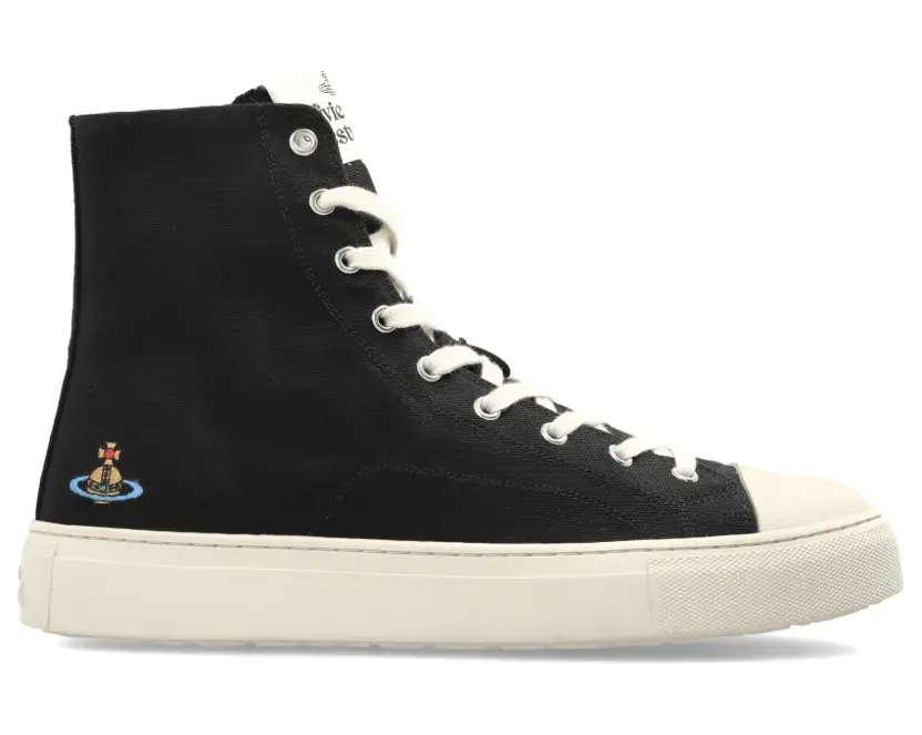 Vivienne Westwood Plimsoll high-top met borduurwerk “Black” (7501004KMW015B)