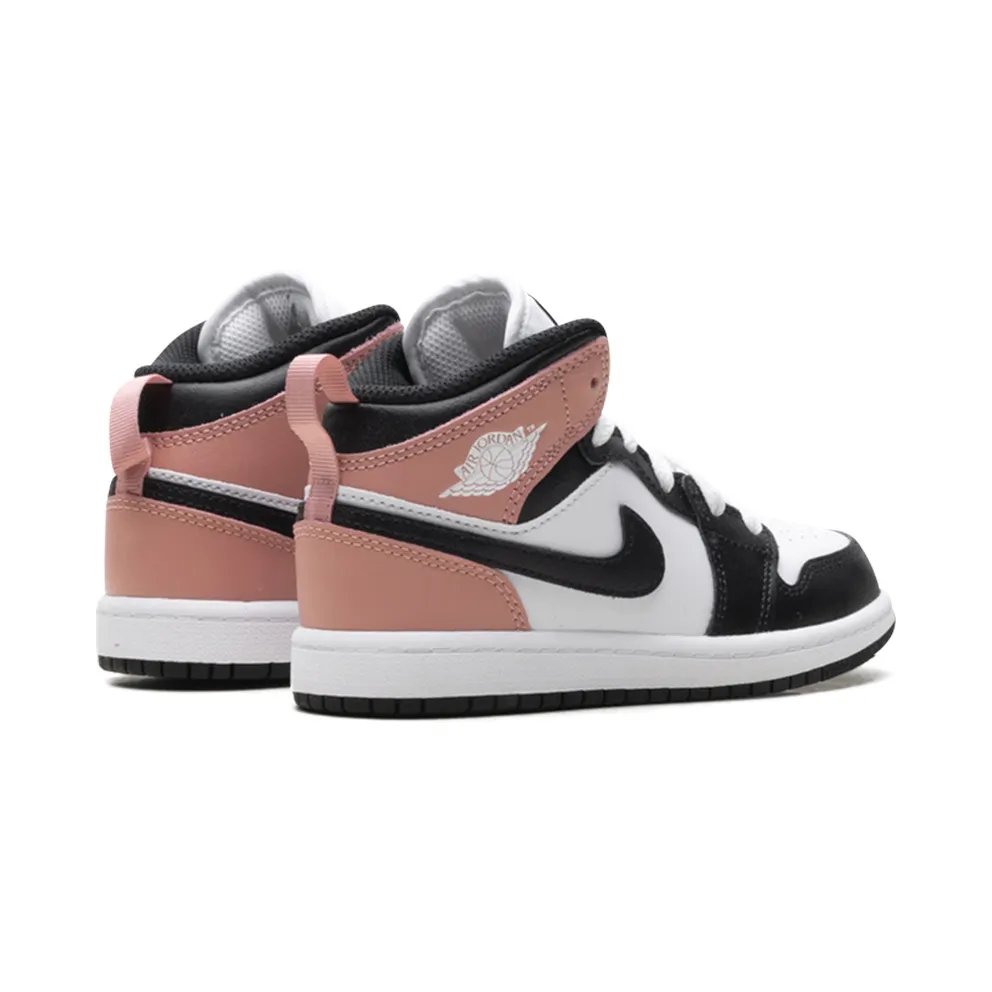 Jordan 1 Mid PS “White Rust Pink Black” (DQ8424-100)
