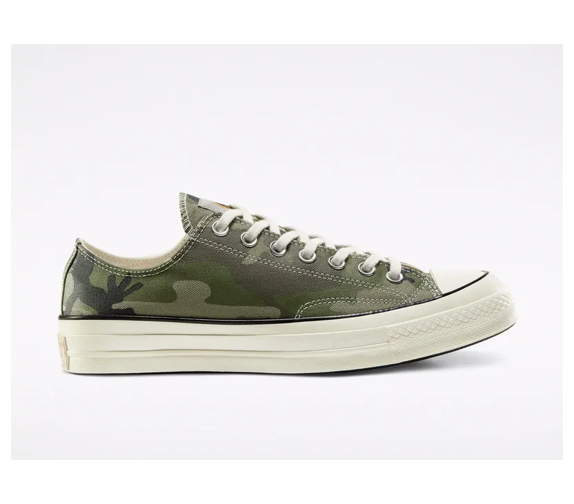 Converse Carhartt WIP x Chuck 70 Low ‘Green Camo’ Green/Black/Egret (165559C)