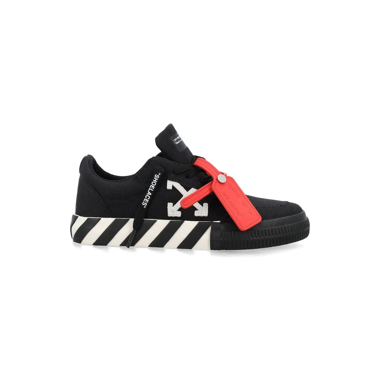 OFF-WHITE Vulcanized Low Canvas White Black (OWIA272C99FAB0051001) (2)