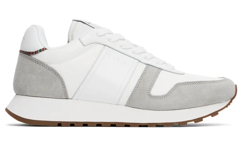 Paul Smith White & Grey Eighties Sneakers (M1S-EIG02-HLEA)