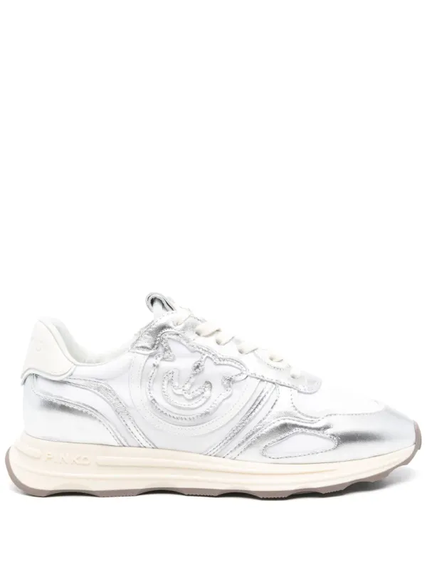PINKO Sneakers with Love Birds-patroon – Silver (SS0087P085)
