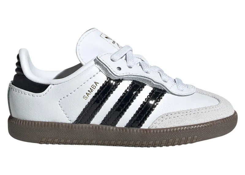 adidas Samba OG Comfort Closure White Black Patent Stripes (JQ2848)