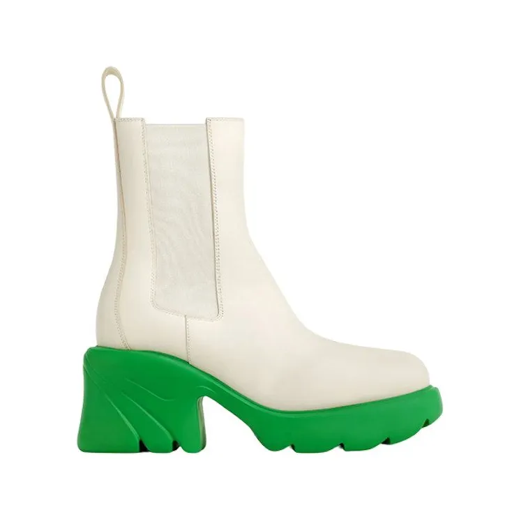 Bottega Veneta Flash Shearling Ankle Boot White Parakeet (716245V1BN19168)