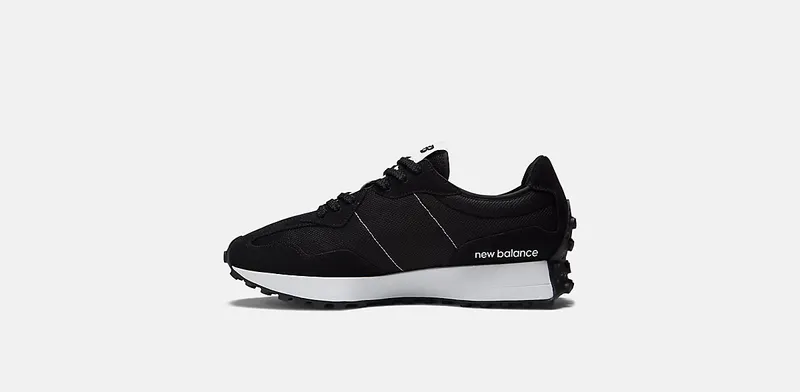 New Balance 327 Black White N Logo (MS327CBW)