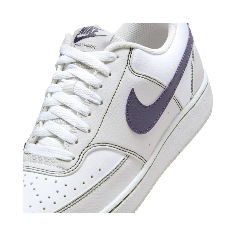 Nike Court Vision Low Next Nature CS Vast Grey White Dark Raisin (IO9552-001)