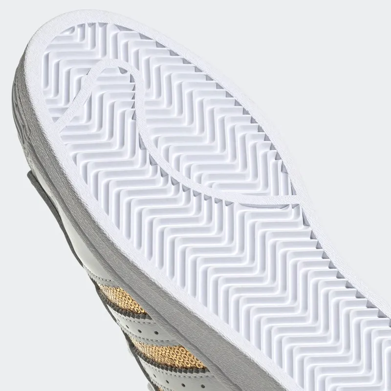 Adidas Superstar ‘White Gold Sequins’ Cloud White/Gold Metallic/Cloud White (G55658)