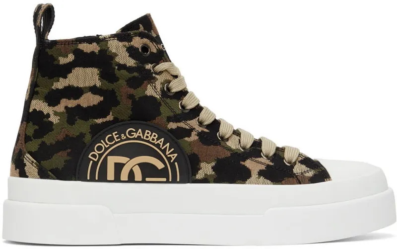 Dolce & Gabbana Green ‘Reborn To Live’ Sneakers (CS1889 AQ700)