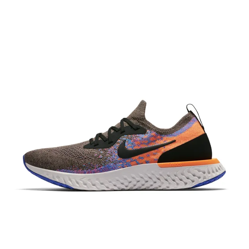 Nike Epic React Flyknit Mink Brown Mint Brown/Black-Total Orange-Racer Blue (AT6162-200)