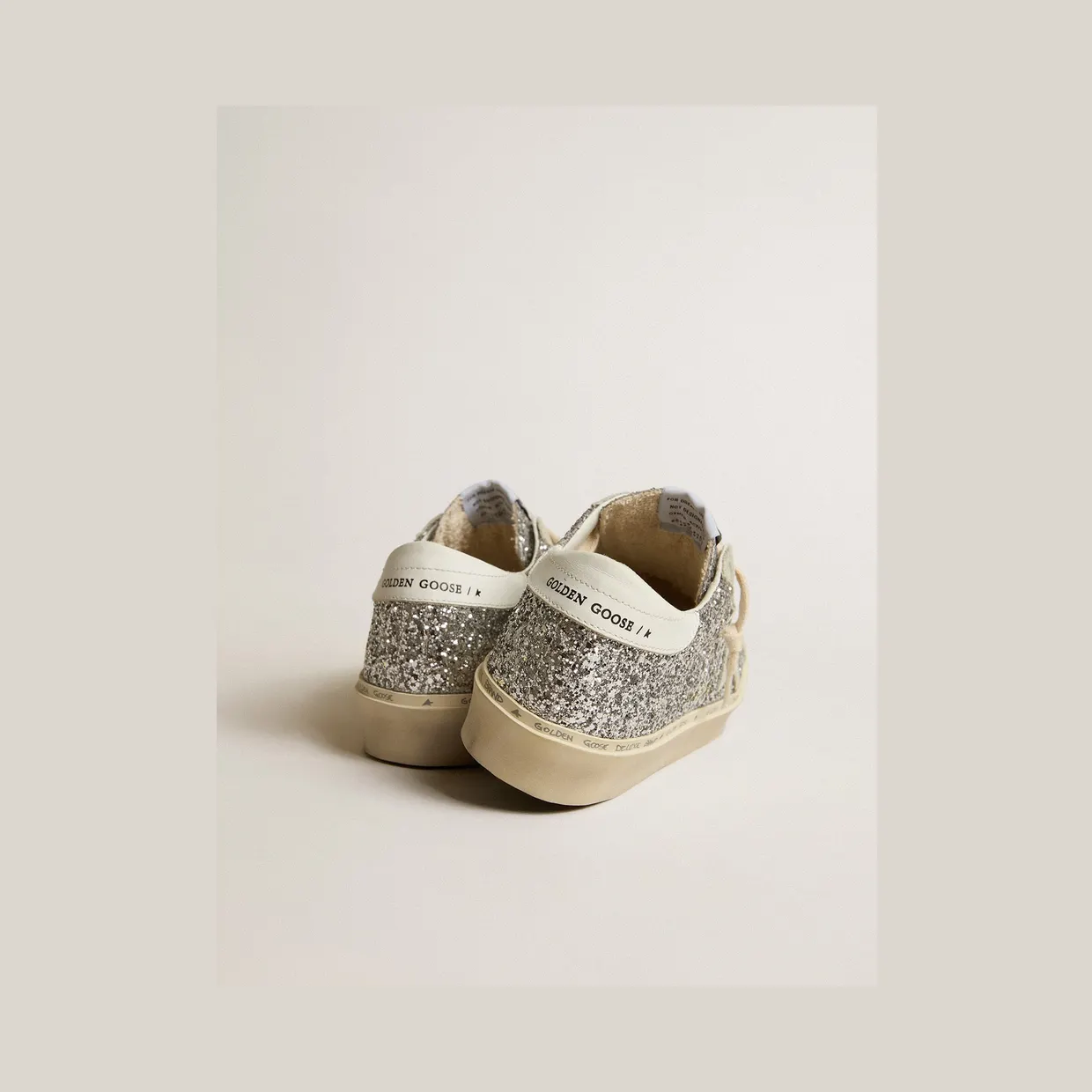 Golden Goose Hi Star In Silver Glitter With Suede Star And White Heel Tab (GWF00118.F005100.70287) (4)