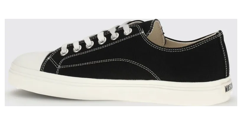 Moschino Cotton Canvas Sneakers Black (MB15053G0OGR000A) (2)