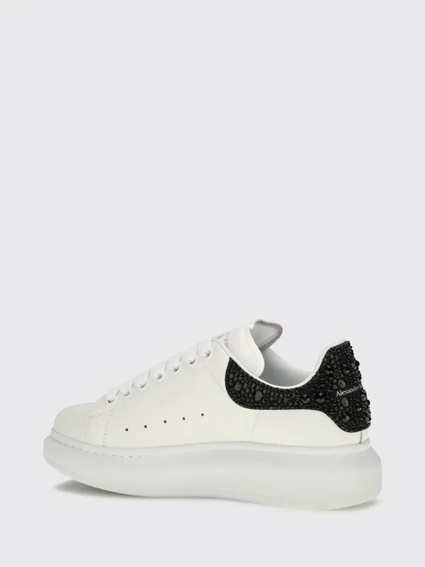 Mcqueen Oversize Crystal-Embroidered Leather with Chunky Sole Earth (666407WIAK29581)