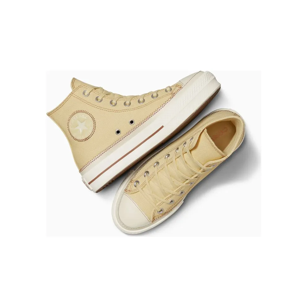 Converse Chuck Taylor All Star Lift Platform Contrast Stitching Open Sesame/egret/clay Pot