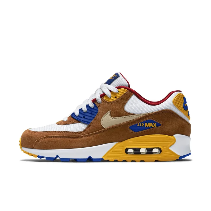 Nike Air Max 90 Curry White/Metallic Gold-Tawny-Game Royal (700155-107)