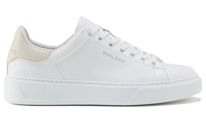 Woolrich Classic Court leren “White” (CMWFFO1001MRUWF272)