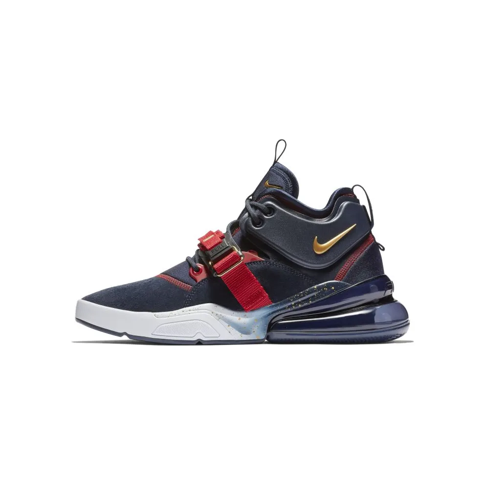 Nike Air Force 270 Olympic Obsidian/Metallic Gold-Gym Red-White (AH6772-400)