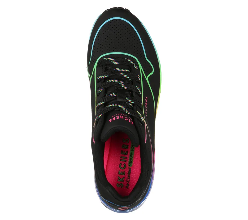 Skechers Uno – Pop of Sunshine – Black / Multi – “Black” (155148 BKMT)