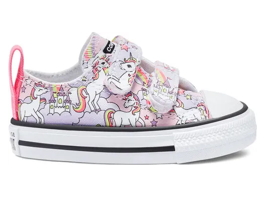 Converse Toddler Neon Unicorn Easy-On Chuck Taylor All Star Low Top Pink Pink (769108C)