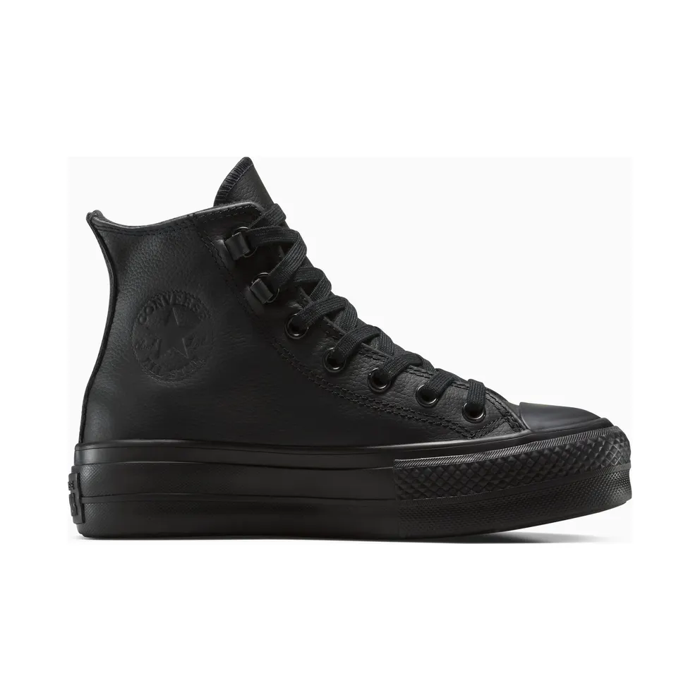 Converse Chuck Taylor All Star Lift Platform Leather Black Black/Black/Black (A12969C)