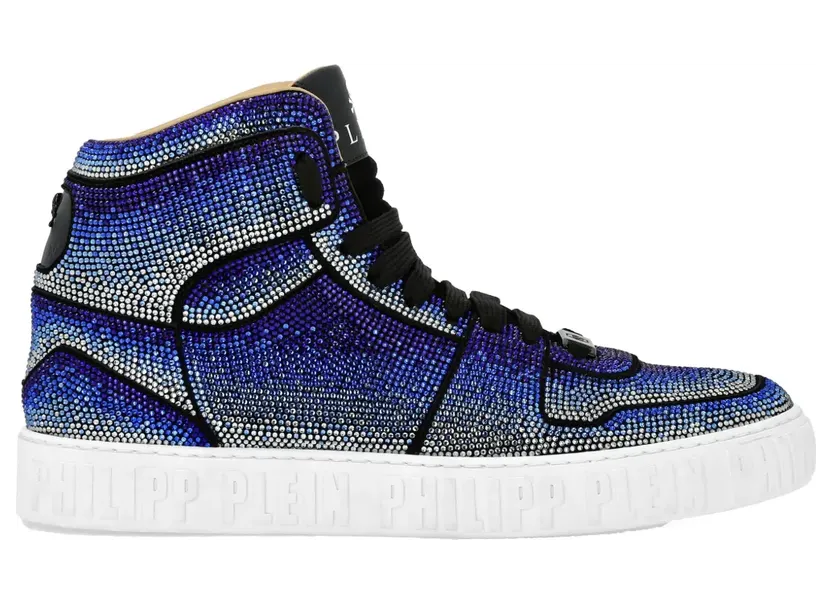 Philipp Plein High-Top-Sneakers aus Wildleder – Blau (SAESMSC4010PLE009N)