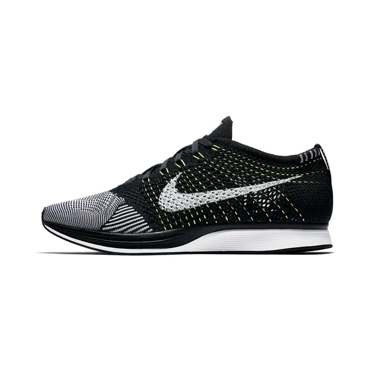 Nike Flyknit Racer Black White Marathon Running Shoes/ 526628-011 (Size: US 9.5)(526628-011)