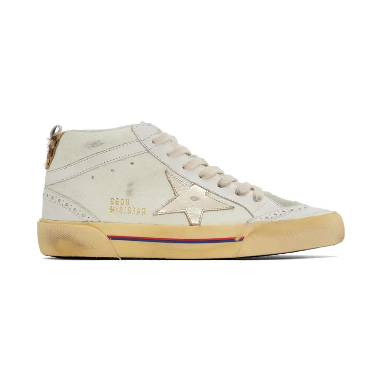 Golden Goose Off-White Mid Star Sneakers (GWF00122.F003221.15375)