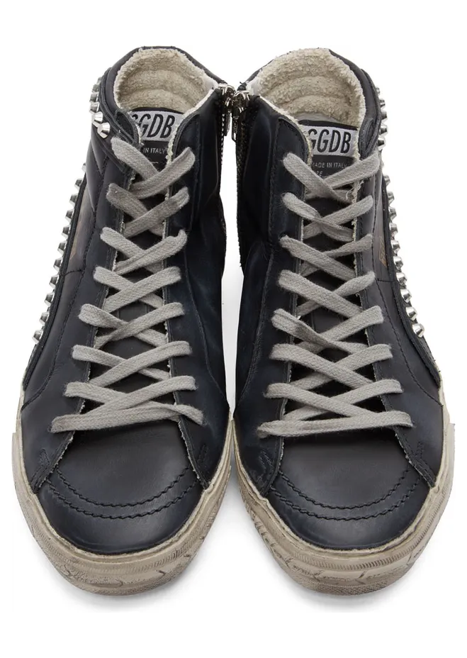 Golden Goose Black Slide Studded Sneakers (GMF00115.F000323.9010) (5)