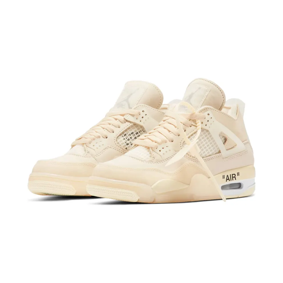 Jordan 4 Retro Off-White Sail (W) Sail/Muslin-White-Black (CV9388-100)