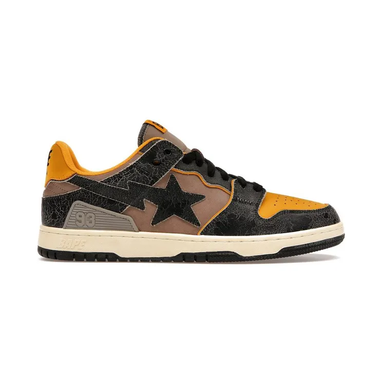 A Bathing Ape Bape SK8 Sta Vintage Black Yellow (1I20-191-022)