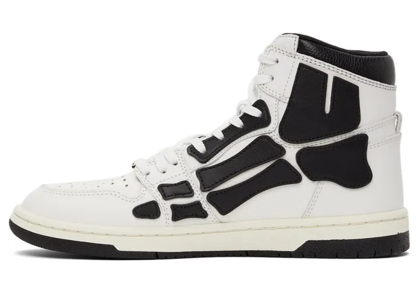 AMIRI Skel Top Hi White Black (MFS002 111) (3)