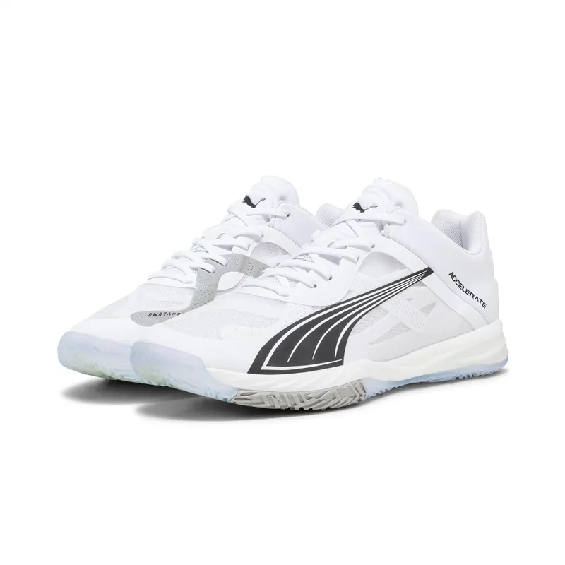 Puma Accelerate NITRO SQD zaalschoenen White/Black/Grey (107293-03)