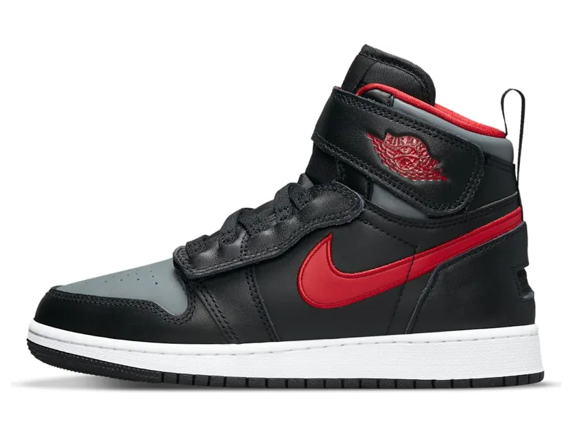 Air Jordan 1 Flyease Black Gym Red Smoke Grey (GS) (DC7986-006)