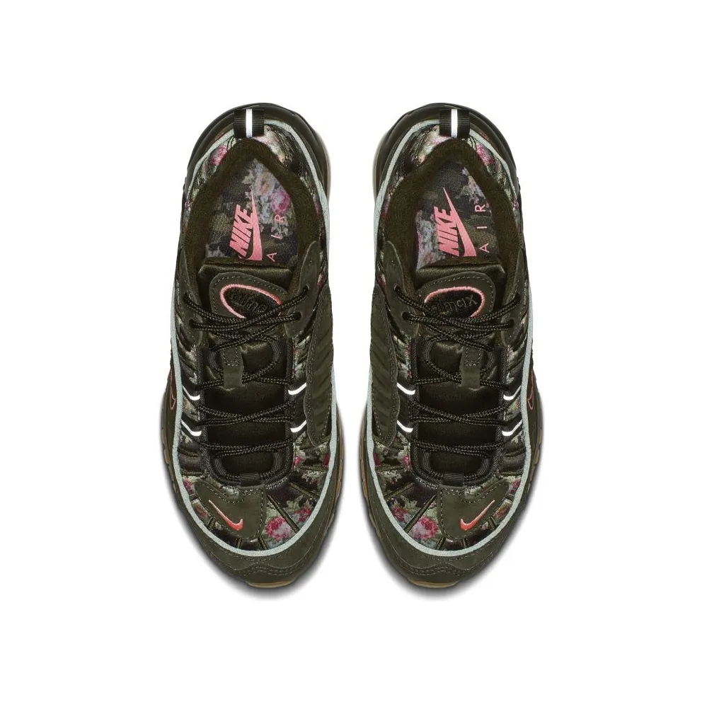 Nike Air Max 98 Floral Sequoia (W) Sequoia/Metallic Black-Sunset Pulse-Gum Light Brown (AQ6468-300)