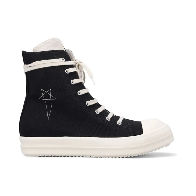 Rick Owens DRKSHDW Canvas High-Top Black Milk Penta (DU01F4800-DOEM8-9811)