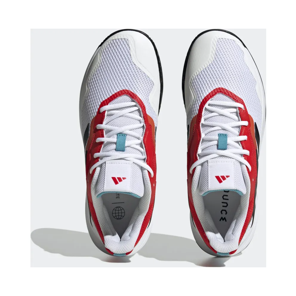 adidas Courtjam Control Tennis Shoes Cloud White / Core Black / Better Scarlet (HQ8469)