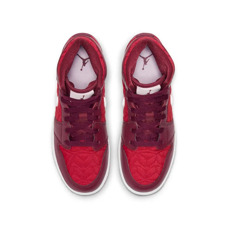 Jordan 1 Mid SE Red Quilt (GS) Deep Red/Sail-Gym Red (AV5174-600)