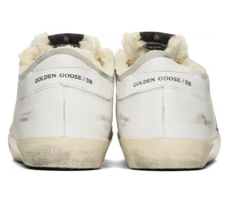 Golden Goose White Shearling Double Structure Superstar Sneakers (G35MS590.Q75) (3)